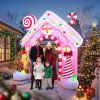 7 FT Christmas Inflatable Gingerbread House Archway Decoration, LED Lighted Xmas Gingerbread Man Blow Up Decor for Lawn Yard Garden Eve Party Home Ind
