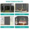 50inch*84inch luxurious woolen outdoor curtain with hanging straps combine elegance and durability for a comfortable outdoor space.